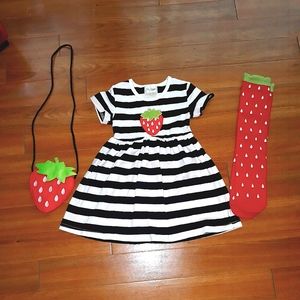 3pc Strawberry dress-Toddler